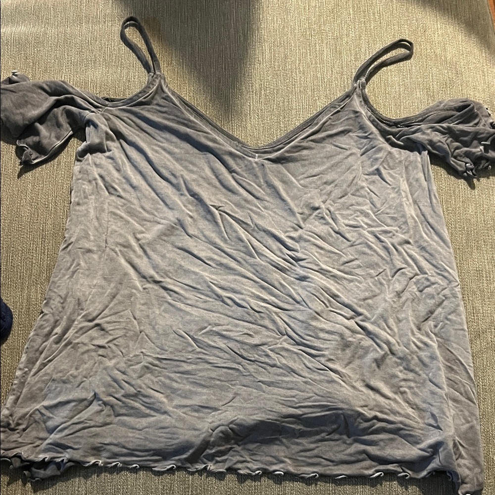 American Eagle Outfitters Gray Cold Shoulder Camisole - Picture 1 of 2